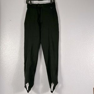 Vintage Obermeyer Black Snow Ski Pants with Stirrups size 8